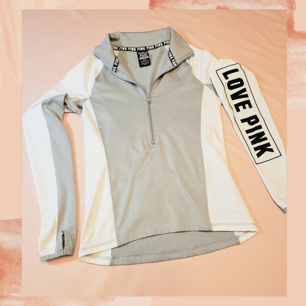 VS PINK Love Pink Logo Athletic Sweatshirt